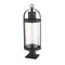 Z-Lite Roundhouse 1 Light Outdoor Pier Mounted Fixture, Black And Clear Seedy 569PHB-533PM-BK - alternate 2